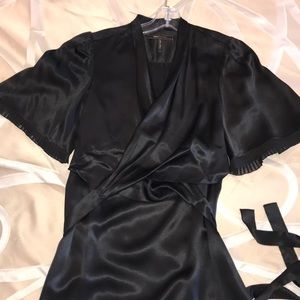 black silk dress